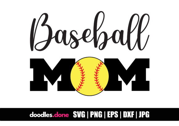 Baseball Mom SVG: Graphics for Crafts & Brands