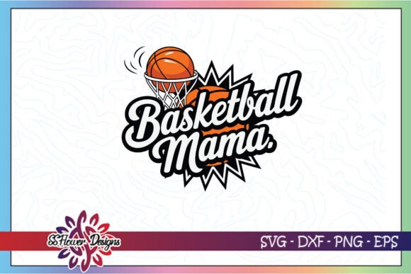 Basketball Mama Retro SVG: Graphics for Crafts