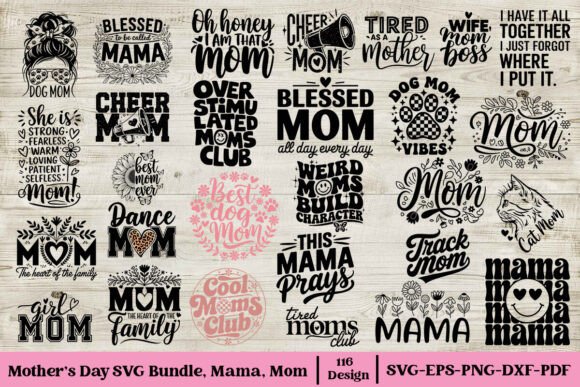 Mom SVG Bundle: Essential Graphics for Crafts