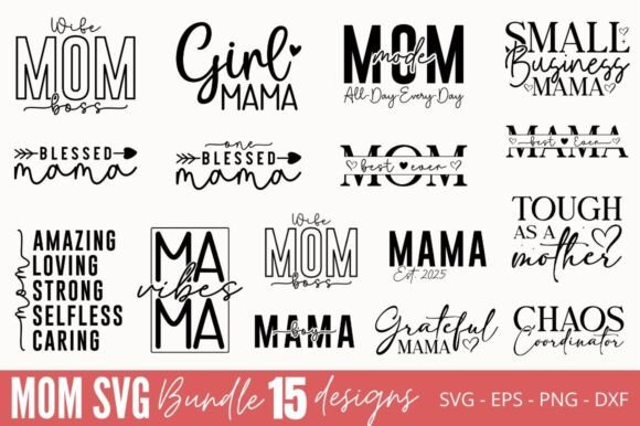 MOM SVG Bundle: Essential Graphics for Crafts