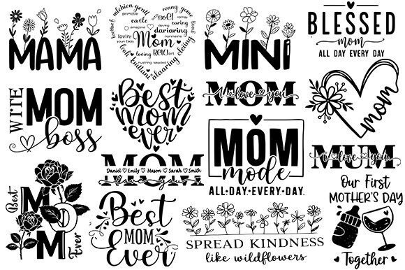 Mother's Day SVG Bundle: Graphics for Crafts