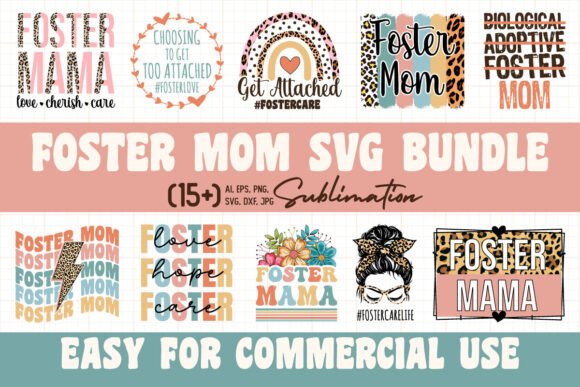 Retro Foster Mom SVG PNG Bundle: A Designer's Review