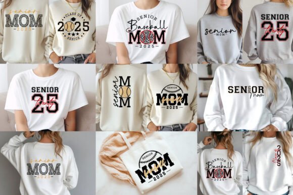Senior Baseball Mom SVG Bundle: Graphics for Crafts