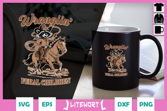 Wranglin Feral Children SVG: Bold Graphics for Crafts