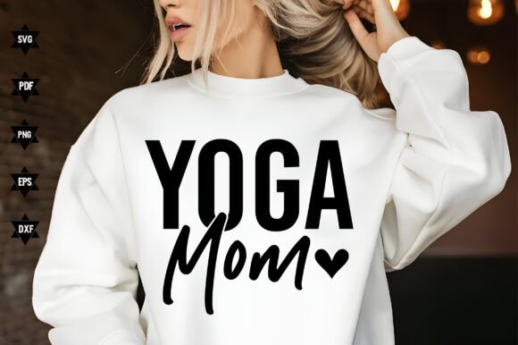 Yoga Mom SVG Design for Crafts & Graphics